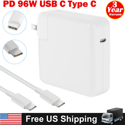 96W AC Power Adapter USB-C Charger For Apple Macbook Pro 15 16'' With Cable A2166