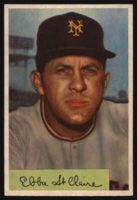 1954 Bowman #128 Ebba St. Claire EX+ NY Giants 571910