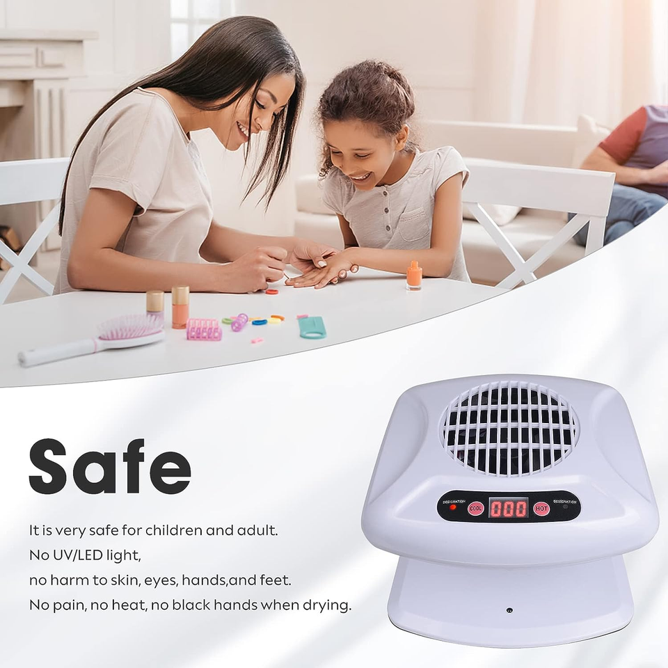 Air Nail Dryer with Automatic Sensor, 300W Timing Nail Fan Blow Dryer