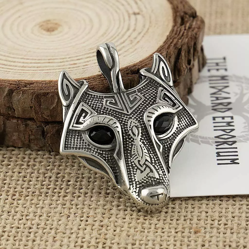 Wolf necklace shop ebay