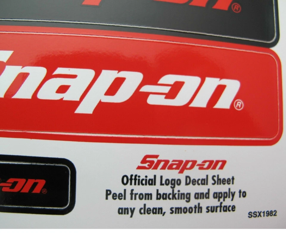 NOVA Folha Adesiva de Logotipo de Ferramentas Snap-on Genuínas com 10 Adesivos de Vários Tamanhos - Imagem 3 de 3
