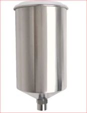 1 liter (33 oz) aluminum metal gravity feed paint cup for HVLP sprayer spray gun