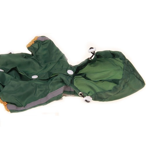 Dog Hooded Raincoat Rain Coat Pet Jacket Puppy Outdoor Clothes Waterproof Coat - Picture 15 of 22