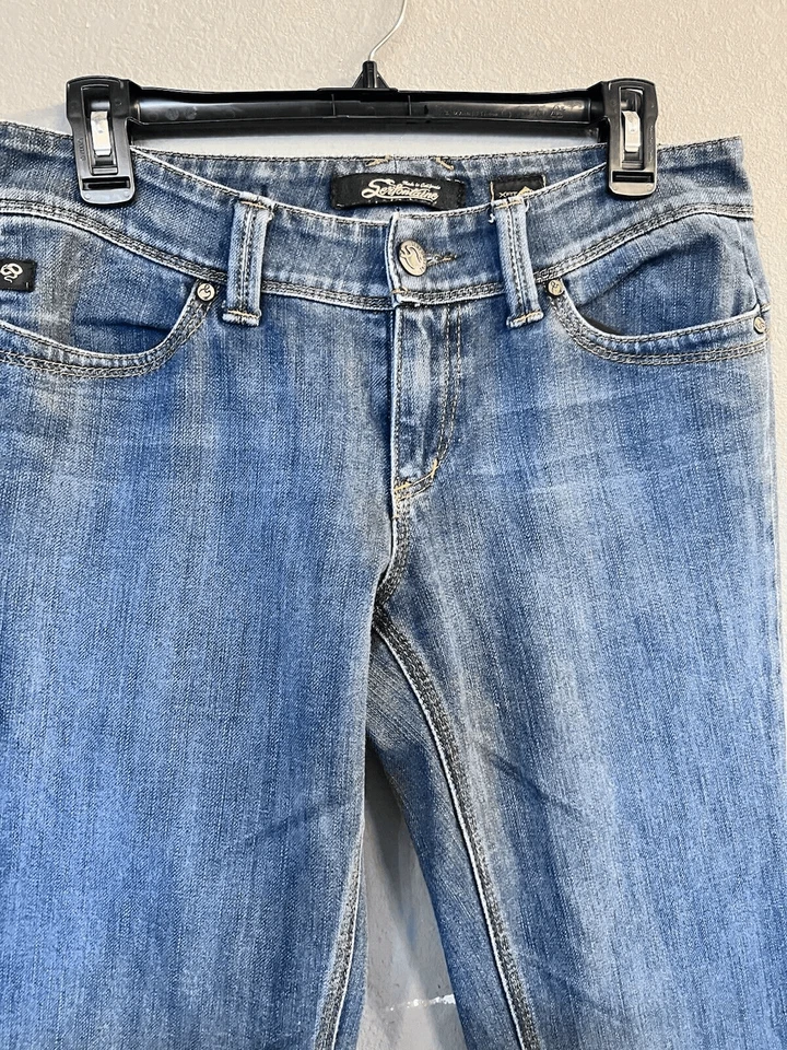 Pantalones de mezclilla lavados vintage Serfontaine Feline Jean R/S 29 hechos en EE. UU. Foto 2 de 4