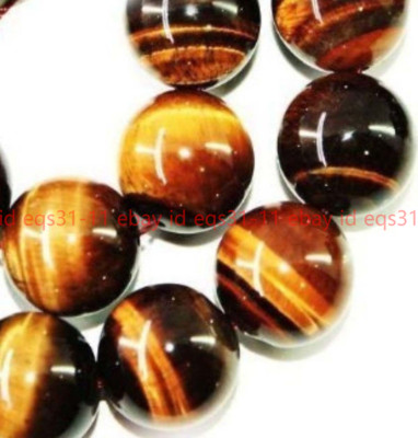 Natural 10mm African Roar Tiger Eye Stone Round Loose Beads Strand 15''