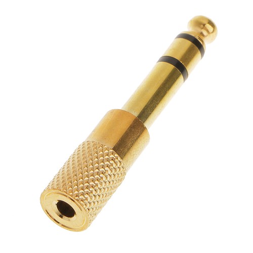6.3mm 1/4"Male Plug to 3.5mm 1/8" Female Jack Stereo Headphone Audio Adapter - Picture 2 of 4