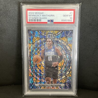 2022-23 Panini Mosaic BENNEDICT MATHURIN Stained Glass Prizm 