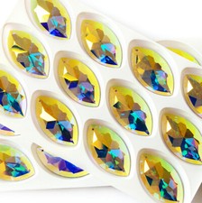 2103TH AB Navette Flat Back Crystal Sew On Rhinestone Strass Stones For Sewing