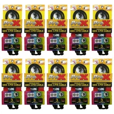 10 pack ProX XCP-DMX03 3ft XLR3-M to XLR3-F 22AWG DMX Premium OFC Cable 110-ohm