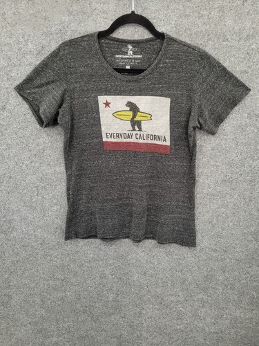 Everyday California T-Shirt Womens Medium Short Sleeve Round Neck Gray CA Logo
