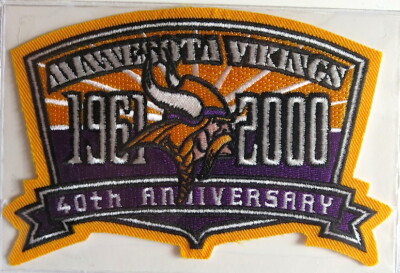 MINNESOTA VIKINGS 40th ANNIVERSARY NFL TEAM PATCH ONLY Willabee