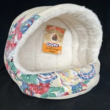 Vintage 80s 90s Cozy Pet Hooded Cat Bed The Original Wag Bag For Pets Floral NEW