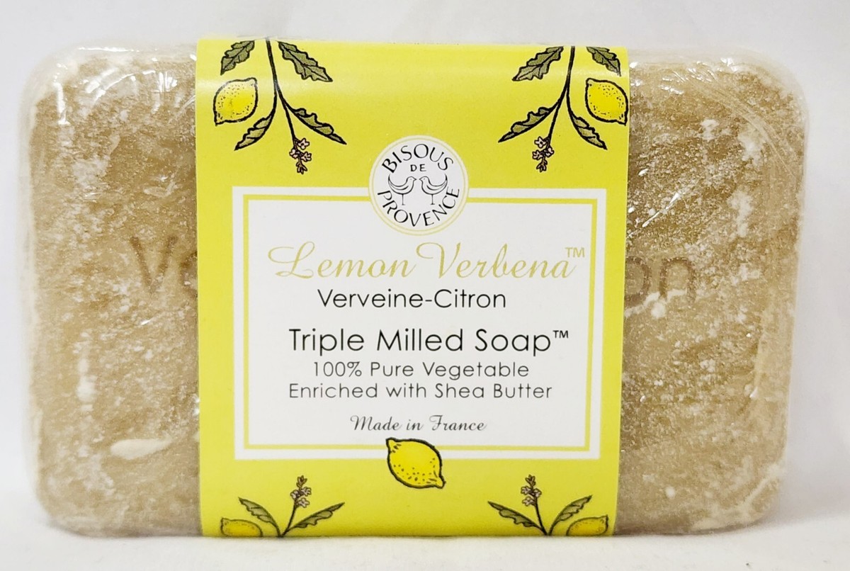 Bisous De Provence LEMON VERBENA Triple Milled Soap Shea Butter 7