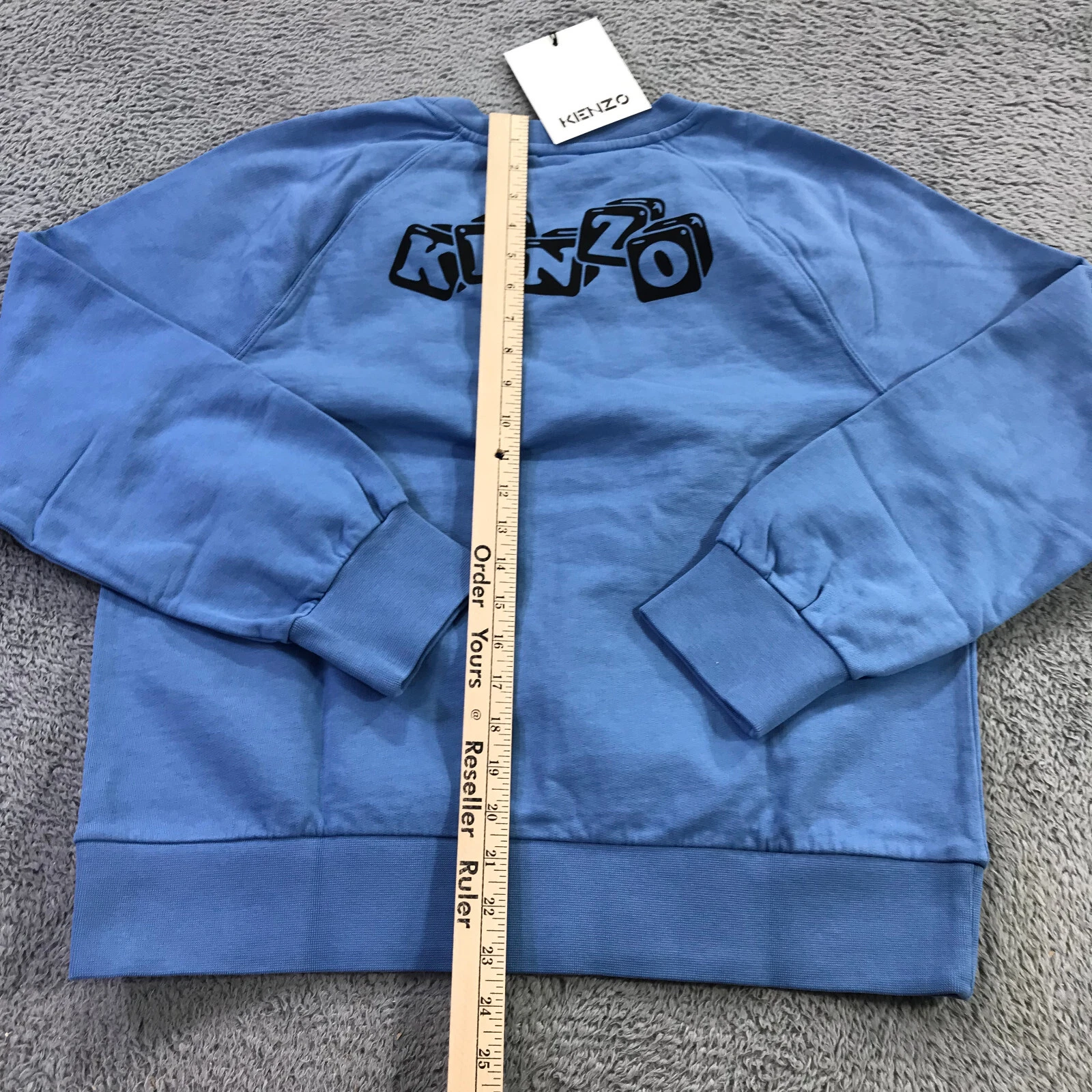 Kenzo Maglione Donna Extra Large Felpa Girocollo Blu Boke Fiore Grafica