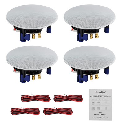 Herdio 4'' Deckenlautsprecher Bluetooth Heimkino Einbaulautsprecher 2 Pairs 160W