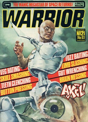 WARRIOR MAGAZINE #21 HI GRADE STUNNING AXEL COVER V FOR VENDETTA MIRACLEMAN FEAT