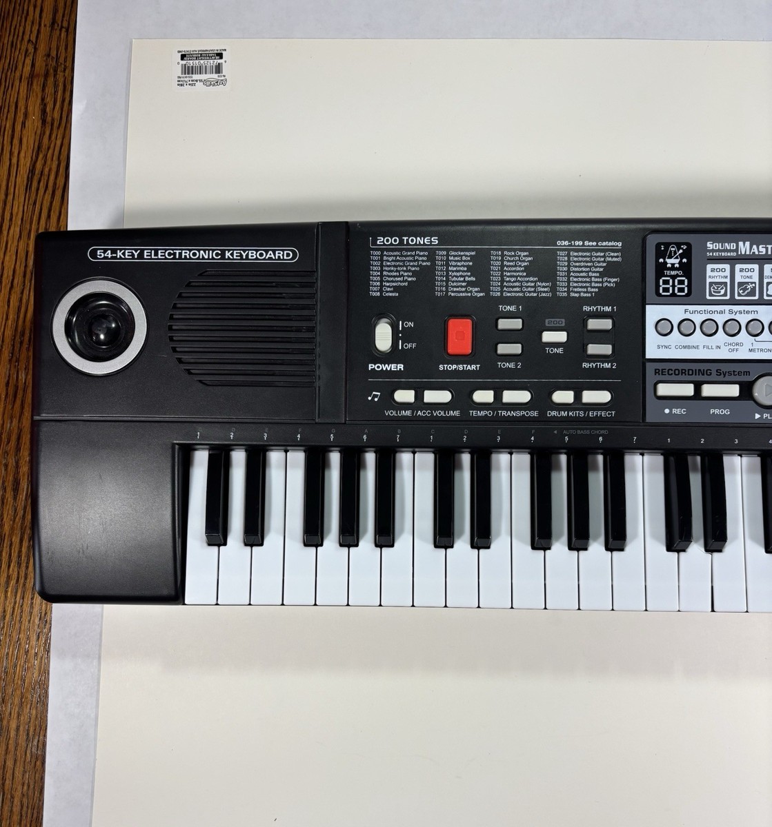 Soundz Deluxe Concert 54-Key Wireless Keyboard Electronic Piano