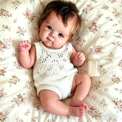 Anano Muñeca Reborn Bebé Niña Silicona Completa - 18 Pulgadas Realista, Blanco 2