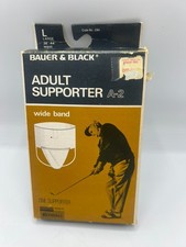 VTG BAUER  BLACK Adult Athletic Supporter WIDE Waistband Mens Large NEW IN BOX