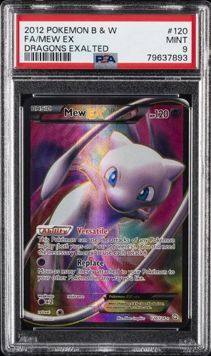 2012 POKEMON BLACK & WHITE DRAGONS EXALTED #120 FULL ART/MEW EX PSA 9