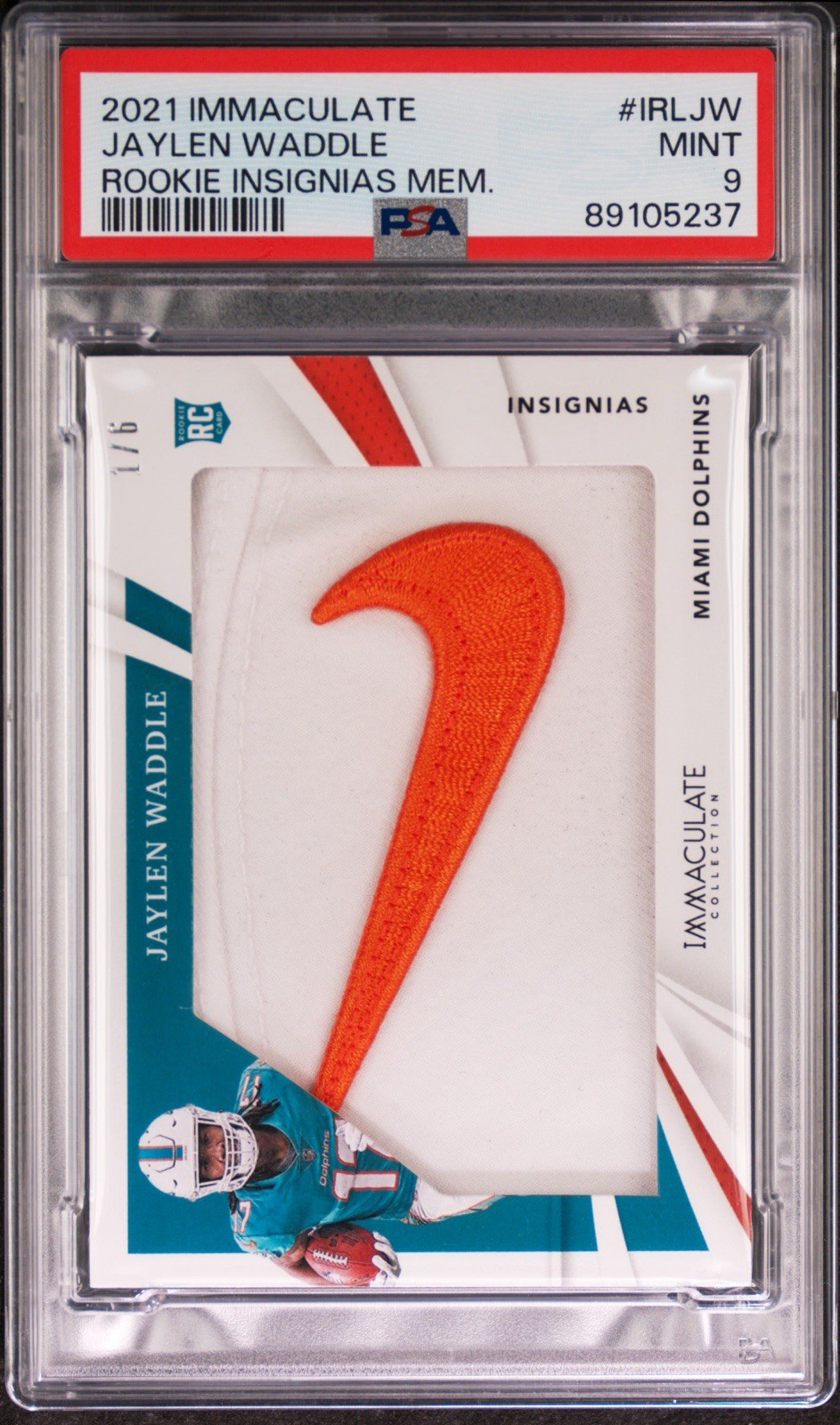 2021 Panini Immaculate Collection Rookie Memorabilia Jaylen Waddle /6