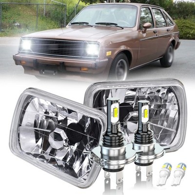 7X6 5X7 Inch Square LED Headlight For Chevy Chevette 1979-1987 H6014 H5054