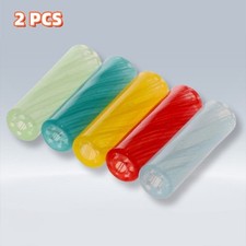 Puntas de filtro de vidrio para fumar tabaco espiral ondulado de 7 orificios 2 piezas 9*30 mm
