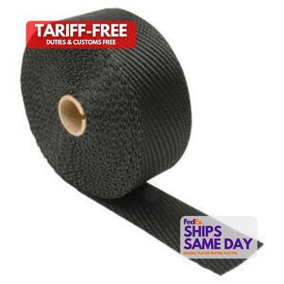 Design 10004, One Titanium Fiberglass 2In X 25Ft Exhaust Wrap Titanium Black 
