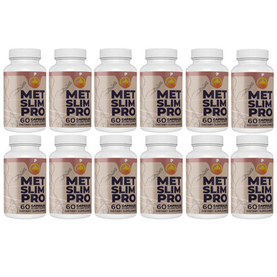 MetSlim Pro - Weight Management Support, Fat Burning Supplement- 12 Bottles
