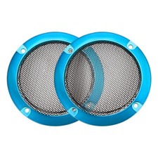 2Stk. Gitter Abdeckung 3 Zoll 95mm Masche Dekorativ Kreis Subwoofer Schutz Blau