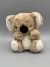 Vintage 24K Polar Puff Special Effects 6" Plush Tan KOALA BEAR 1985 Mighty Star