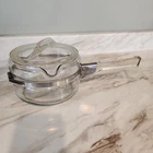 Vintage Pyrex 6322-B Flame Ware Glass Pan With Pour Spout  & Lid