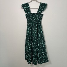 Hill House Home The Ellie Nap Dress Green Floral Women’s Size XS Nantucket EUC