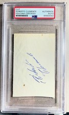 PSA Certified Roberto Clemente Autograph Authentic Cut HOF Pittsburgh Legend!