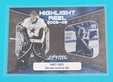 2003-04 In The Game Action Highlight Reel #HR-11 Marty Turco HOCKEY Card A9