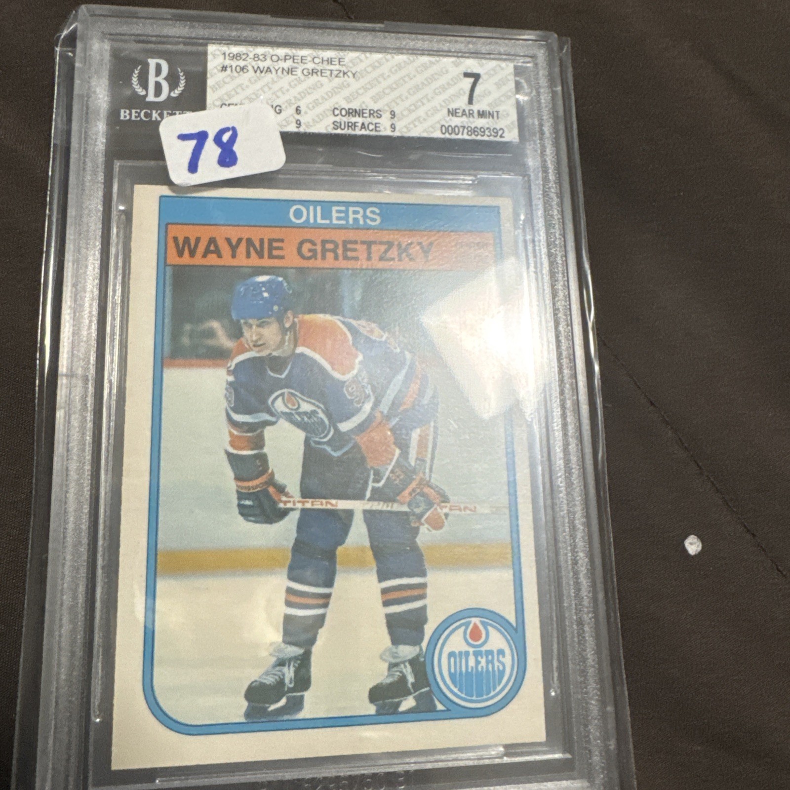 1982-83 O-Pee-Chee WAYNE GRETZKY PSA 7 NM Oilers #106