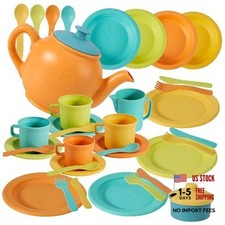 Kids Kitchen Accessories and Tea Set for Toddlers 3-5, Play Dish Kitchen Toy