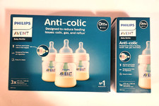 NIP 4 Philips AVENT Anti-colic Baby Bottles 4oz Clear Box 0m