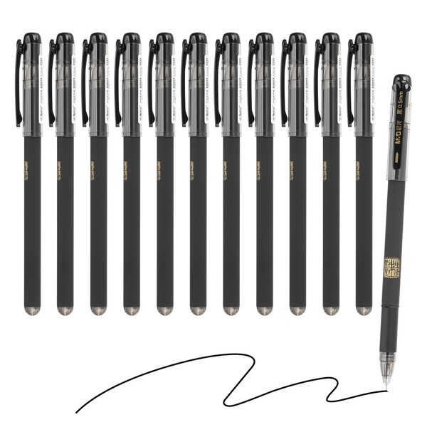24Er Pack Schwarze Gelstifte 0,5Mm Mittelspitze FüR Rollerball Pen, Stil 4-image