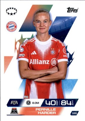 Match Attax EXTRA Champions League 155 - Pernille Harder - UWCL Base 2025/26