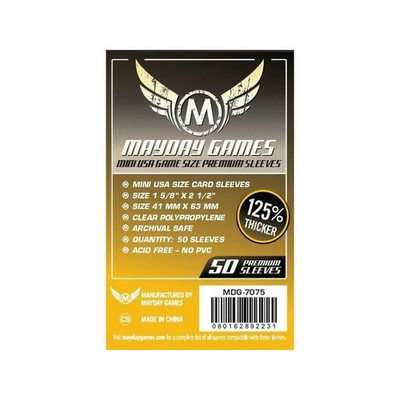 Mayday Premium MINI USA Sleeves (41x63mm) - 50 Pack - Board Game Accessory