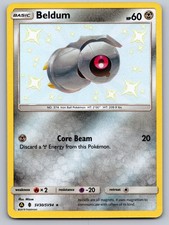 Beldum SV30/SV94 Shiny Rare Hidden Fates Shiny Vault Pokemon Holo Near Mint