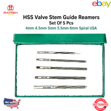 Hss Valve Stem Guide Reamers 5 Pcs 4mm 4.5mm 5mm 5.5mm 6mm Spiral Rahishtools Hss Valve Stem Guide Reamers 5 Pcs 4mm 4.5mm 5mm 5.5mm 6mm Spiral Rahishtools