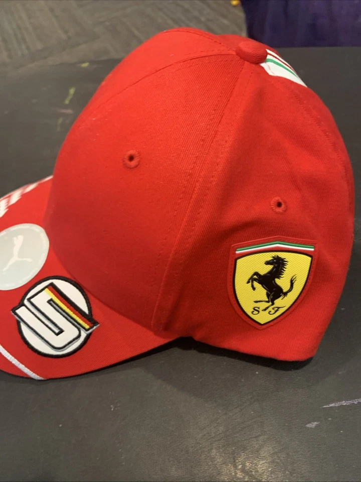 PUMA Scuderia Ferrari F1 Sebastian Vettel #5 Red Hat Snapback Formula 1 Cap - Image 3 of 4