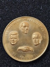 🌟 1963 Mexico Gold Grove Medal 42 g Mexican El Chamizal JFK Kennedy BU