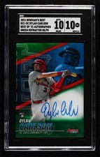 2021 Bowman's Best of Green Refractor 85/99 Dylan Carlson SGC 10 GEM Auto g2d