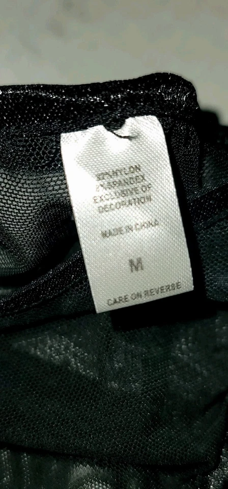 WOMANS BLACK MESH STRING BIKINE PANTY SIZE M - Image 4 of 4