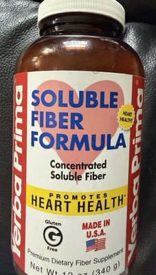 Yerba Prima Daily Fiber Formula 12 oz Pwdr Exp 1/28. 48 Servings