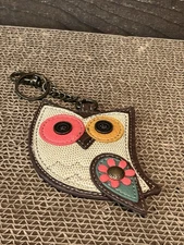 Chala Owl Keychain Coin Purse Accessory Faux Leather