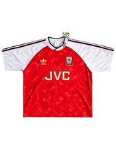 Vintage Arsenal Adidas Home Shirt 1990–92 League Champions Jersey Size L